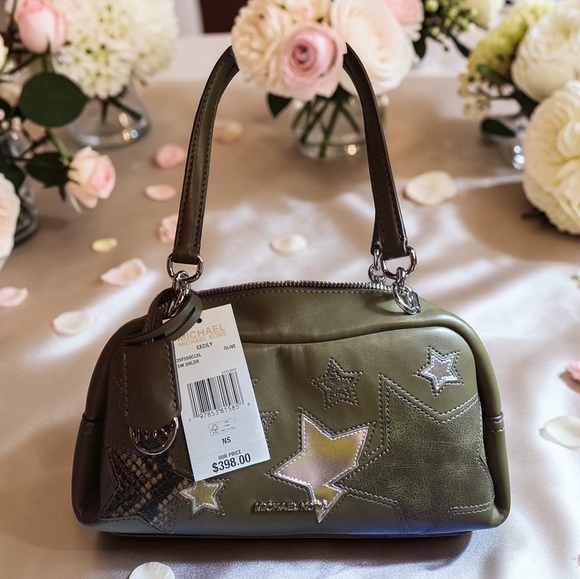 Michael Kors Handbags - Michael Kors Olive Star-Embellished Women's Bag